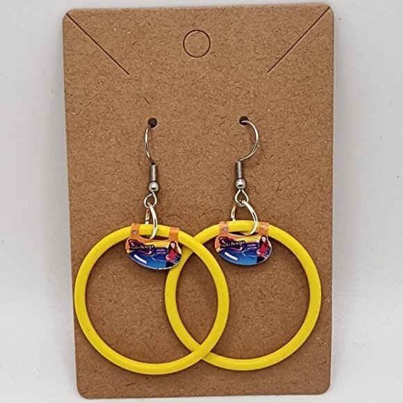 Mini-Brands Toys "Hula Hoop" Stainless Steel Fishhook Earrings - Picture 2 of 3